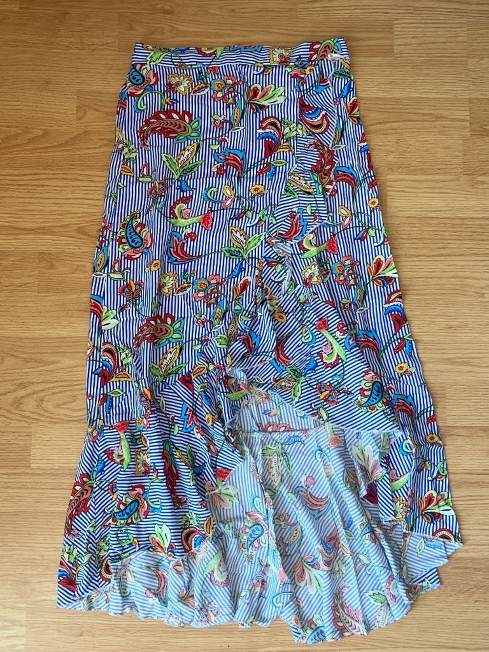 Me 2 Magic High Low Boho Paisley Print Midi Skirt Size Medium